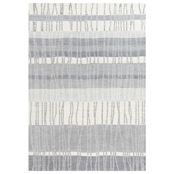 Chiu Stripe Light Gray Area Rugs For Living Room Area Rugs LOOMLAN By LOOMLAN