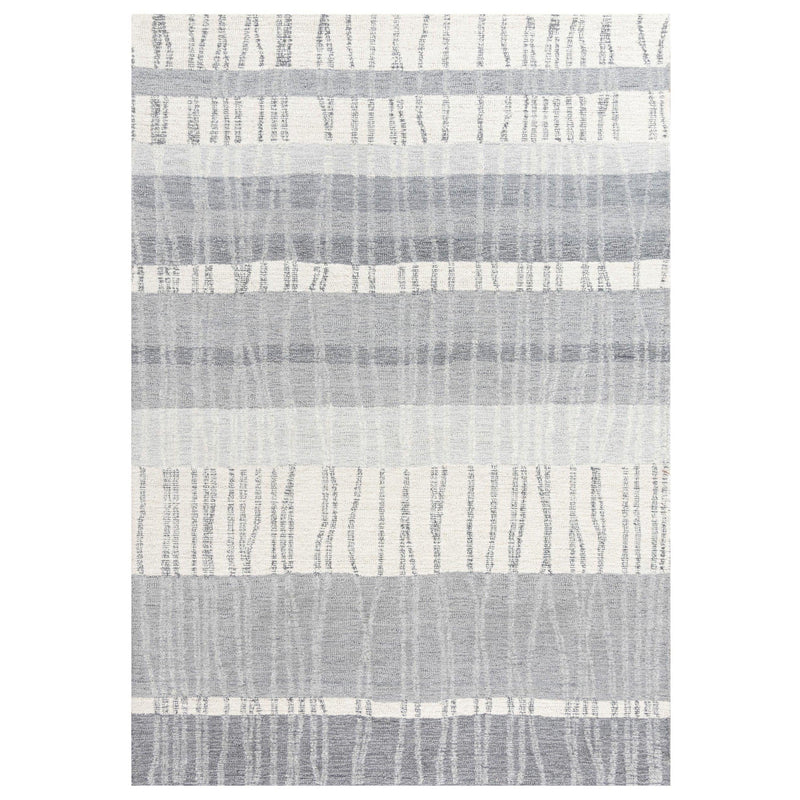 Chiu Stripe Light Gray Area Rugs For Living Room Area Rugs LOOMLAN By LOOMLAN