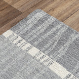Chiu Stripe Light Gray Area Rugs For Living Room Area Rugs LOOMLAN By LOOMLAN