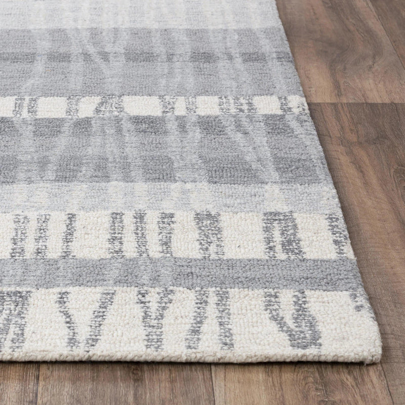 Chiu Stripe Light Gray Area Rugs For Living Room Area Rugs LOOMLAN By LOOMLAN