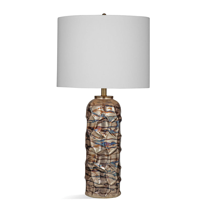 Christian Glass and Metal Brown Table Lamp Table Lamps LOOMLAN By Bassett Mirror