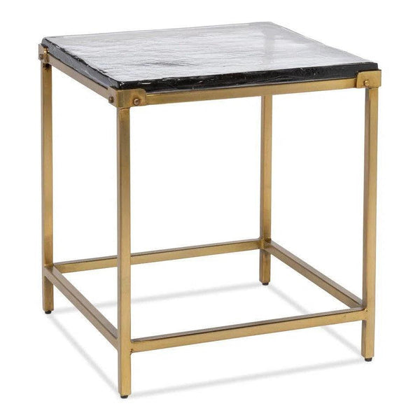 Christian Iron Gold Square Side Table Side Tables LOOMLAN By Sarreid