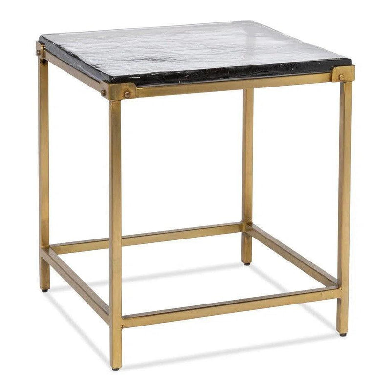 Christian Iron Gold Square Side Table Side Tables LOOMLAN By Sarreid