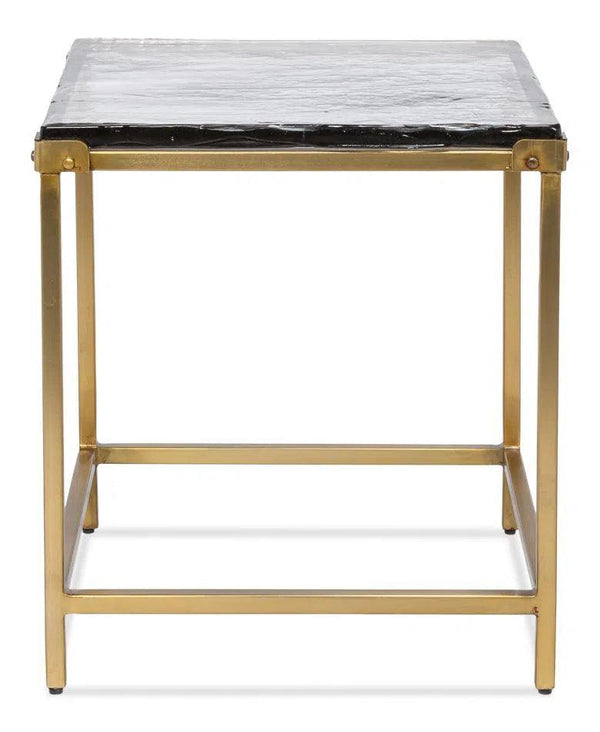 Christian Iron Gold Square Side Table Side Tables LOOMLAN By Sarreid