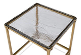 Christian Iron Gold Square Side Table Side Tables LOOMLAN By Sarreid