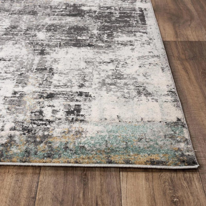 Chub Abstract Blue Kitchen Hallway Runner Rug Area Rugs LOOMLAN By LOOMLAN