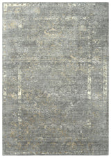 Chuc Border Gray Large Area Rugs For Living Room Area Rugs LOOMLAN By LOOMLAN