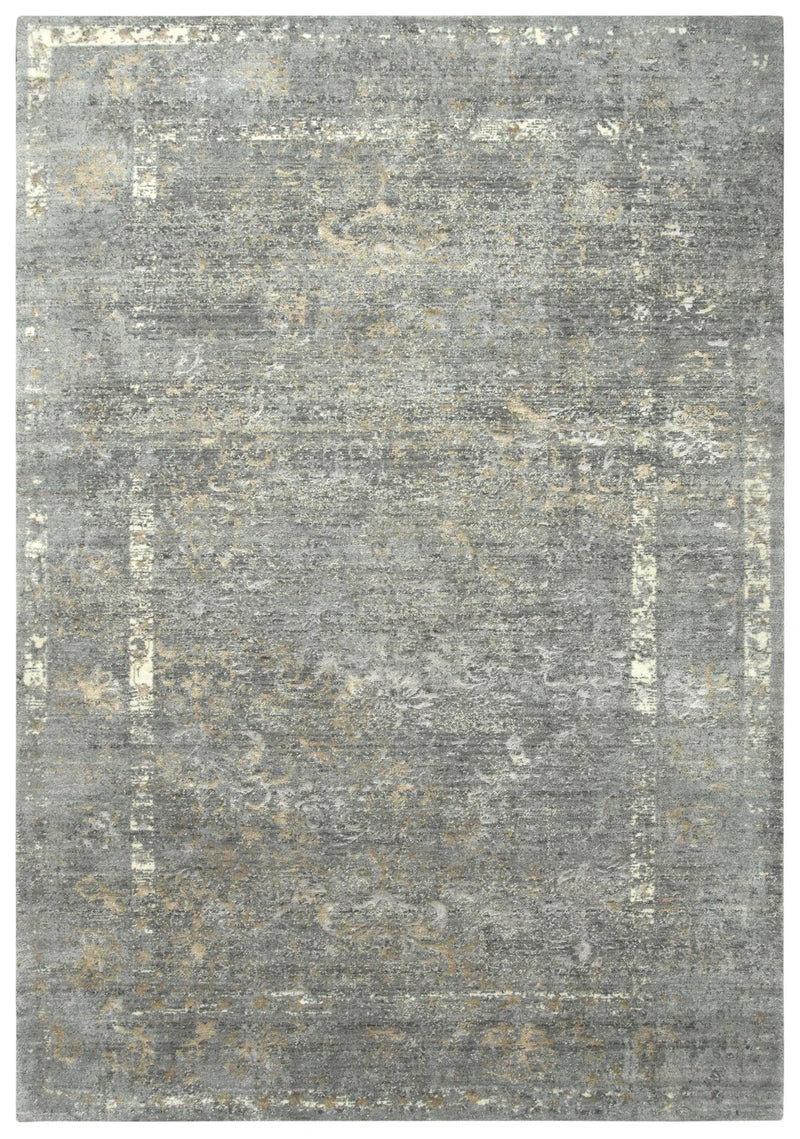 Chuc Border Gray Large Area Rugs For Living Room Area Rugs LOOMLAN By LOOMLAN