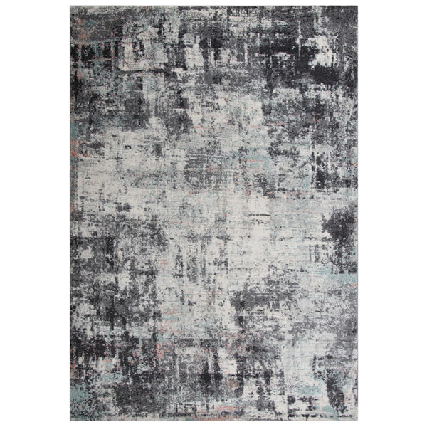 Chue Abstract Gray Kitchen Hallway Runner Rug Area Rugs LOOMLAN By LOOMLAN