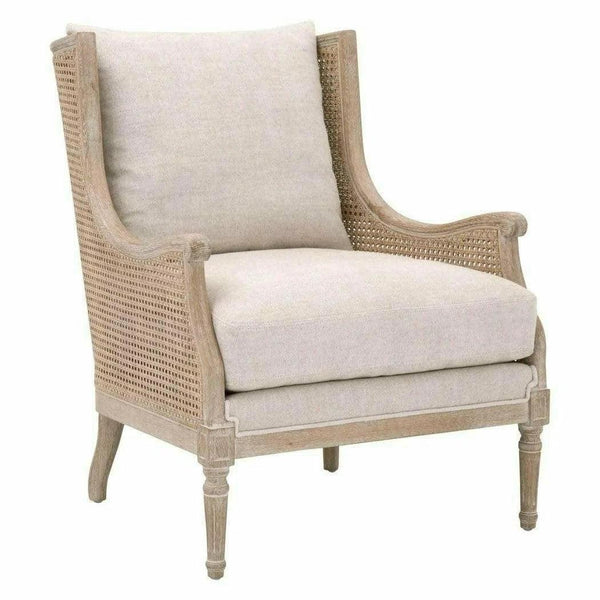 Churchill Club Chair Bisque Natural Gray Birch Cane Accent Chairs LOOMLAN By Essentials For Living