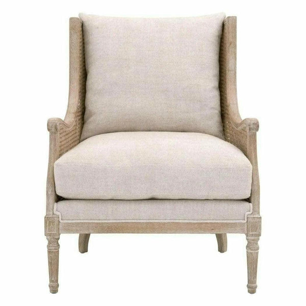 Churchill Club Chair Bisque Natural Gray Birch Cane Accent Chairs LOOMLAN By Essentials For Living
