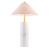 Ciara Table Lamp Beige & White Table Lamps LOOMLAN By Zuo Modern