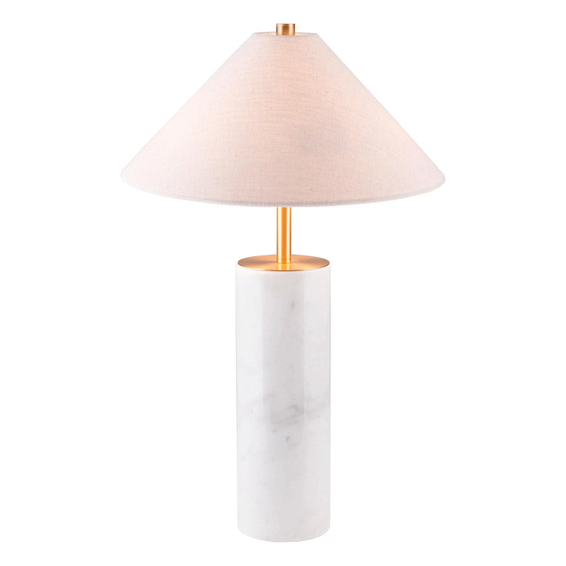 Ciara Table Lamp Beige & White Table Lamps LOOMLAN By Zuo Modern