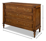 Ciborium Chest Of 3 Drawers Fruitwood Chests LOOMLAN By Sarreid