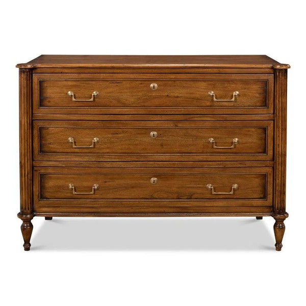 Ciborium Chest Of 3 Drawers Fruitwood Chests LOOMLAN By Sarreid