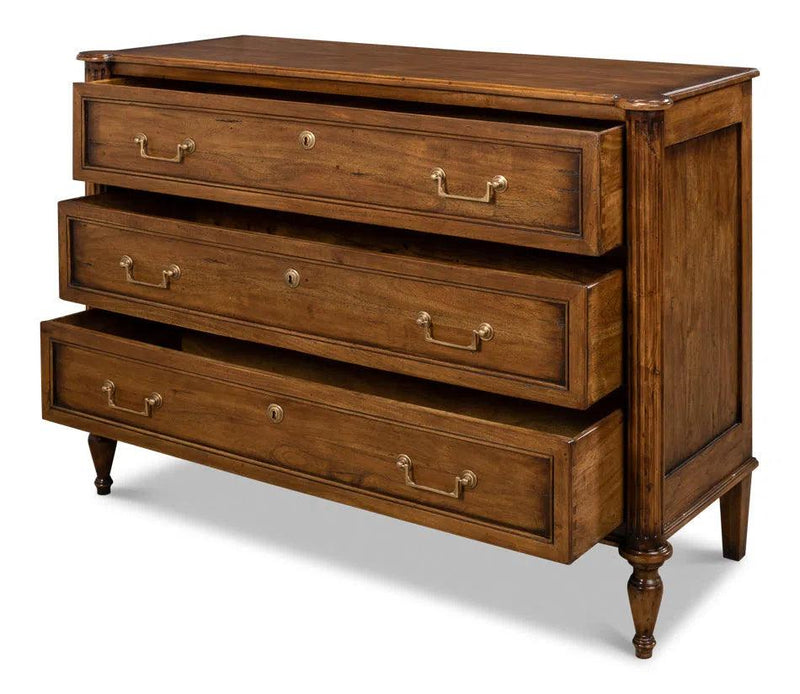 Ciborium Chest Of 3 Drawers Fruitwood Chests LOOMLAN By Sarreid