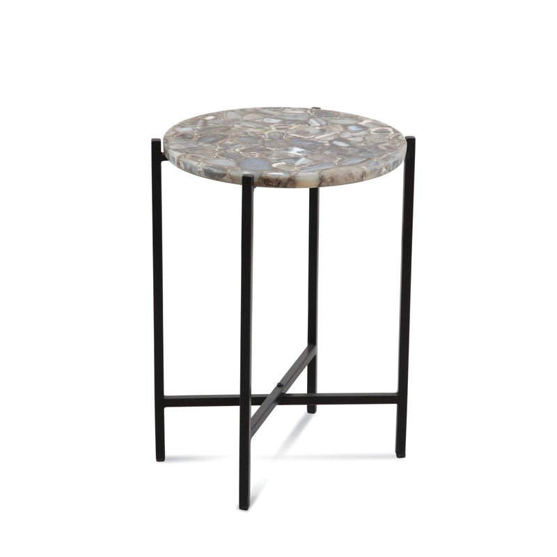 Cicco Metal Black Round Accent Table Side Tables LOOMLAN By Bassett Mirror