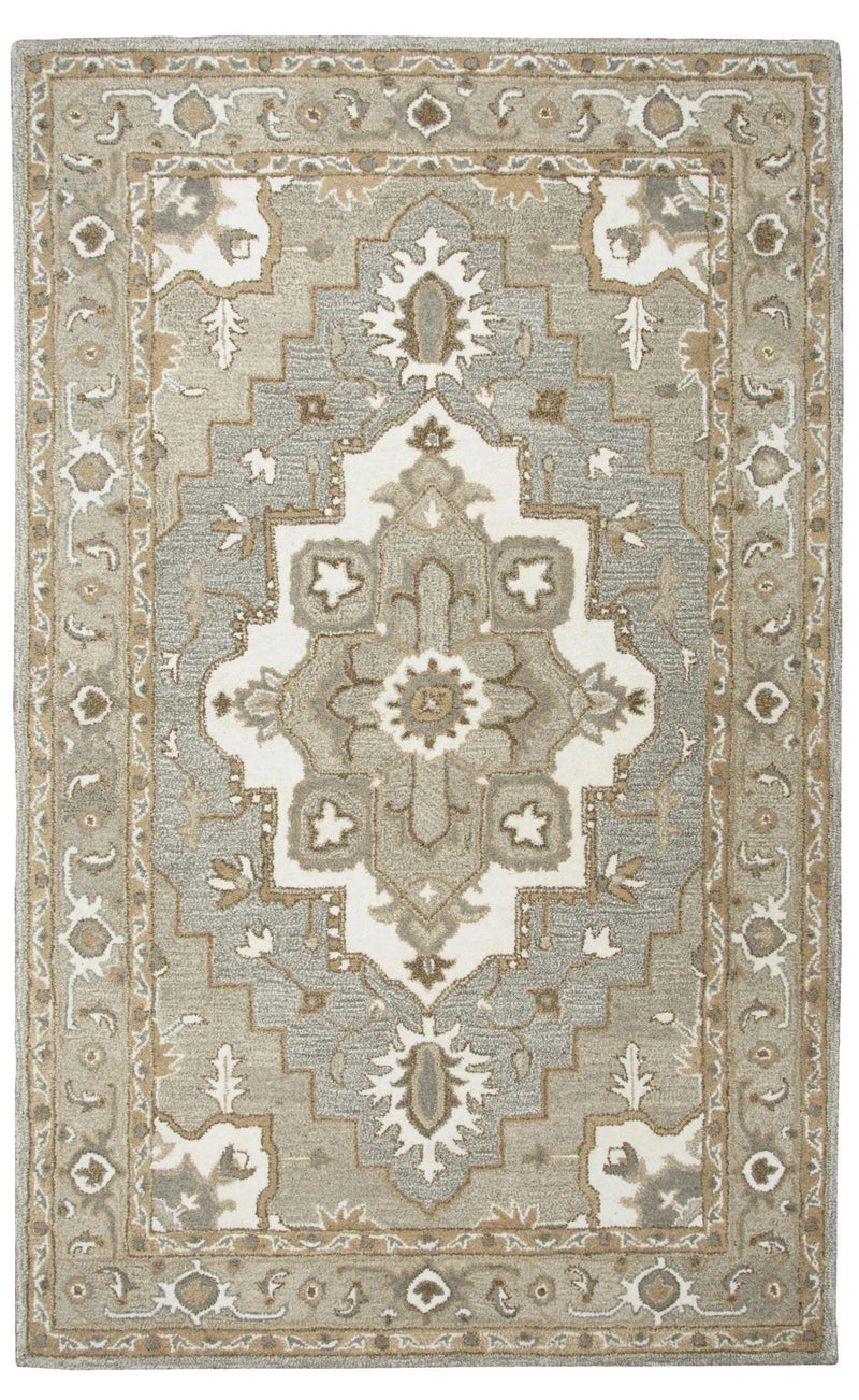 Cira Oriental Medallion Gray Large Area Rugs For Living Room Area Rugs LOOMLAN By LOOMLAN