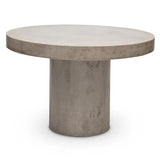 Circa Fiber Reinforced Concrete Round Dining Table Outdoor Dining Tables LOOMLAN By Urbia