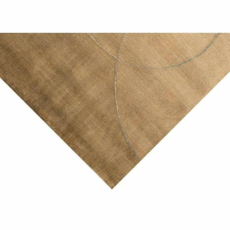 Circulus Ochre Beige Yellow Mustard Solid Handmade Wool Rug Area Rugs LOOMLAN By Linie Design