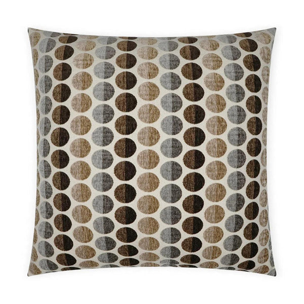 Circus Cafe© Dots Brown Tan Taupe Large Throw Pillow With Insert Throw Pillows LOOMLAN By D.V. Kap