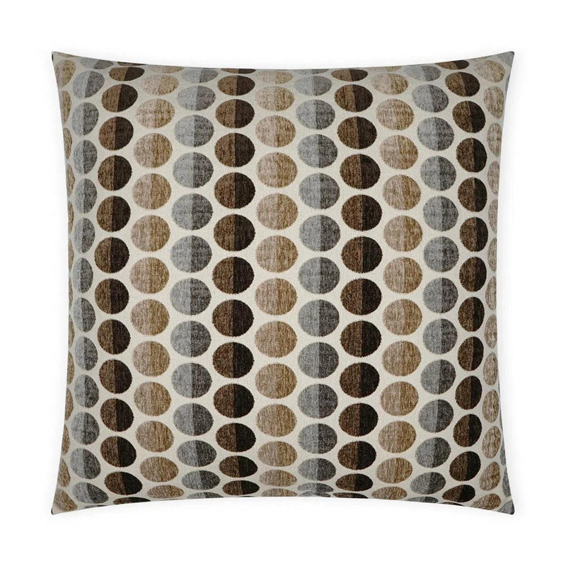 Circus Cafe© Dots Brown Tan Taupe Large Throw Pillow With Insert Throw Pillows LOOMLAN By D.V. Kap