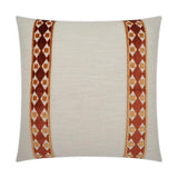 Cirque Apricot Band Orange Copper Large Throw Pillow With Insert Throw Pillows LOOMLAN By D.V. Kap