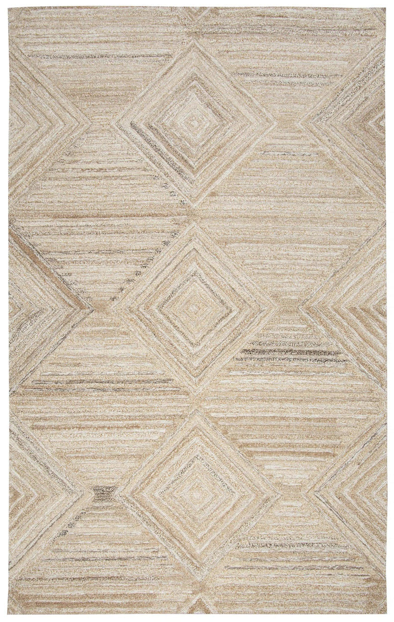 Clac Geometric Tan Large Area Rugs For Living Room Area Rugs LOOMLAN By LOOMLAN