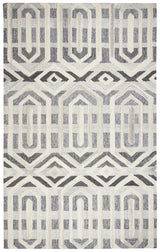 Clap Geometric Gray Large Area Rugs For Living Room Area Rugs LOOMLAN By LOOMLAN