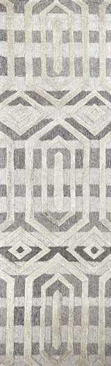 Clap Geometric Gray Large Area Rugs For Living Room Area Rugs LOOMLAN By LOOMLAN