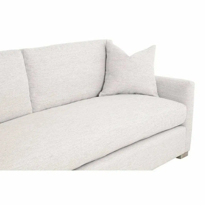 Clara 86" Slim Arm Sofa Stone Basketweave Natural Gray Oak Sofas & Loveseats LOOMLAN By Essentials For Living