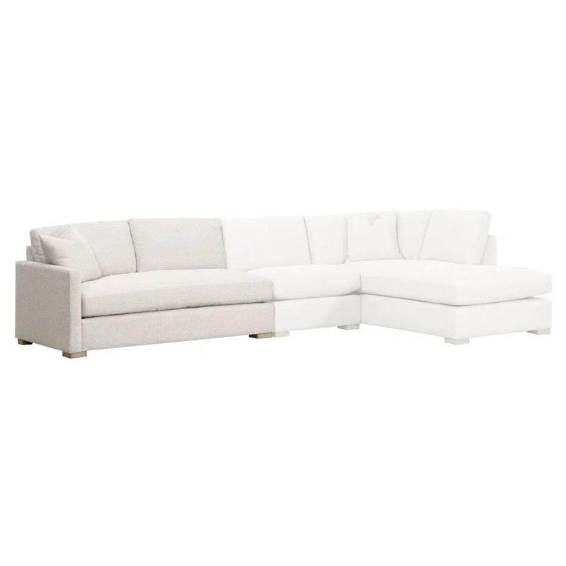 Clara Modular 2-Seat Left Slim Arm Sofa Performance& Feather Modular Components LOOMLAN By Essentials For Living