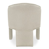 Clara Polyester and Iron Beige Armless Dining Chair Dining Chairs LOOMLAN By Moe's Home