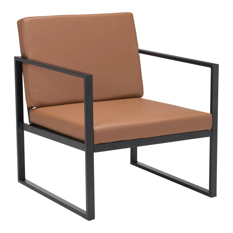 Claremont Arm Chair Brown Accent Chairs LOOMLAN By Zuo Modern