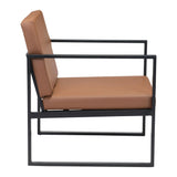 Claremont Arm Chair Brown Accent Chairs LOOMLAN By Zuo Modern