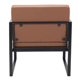 Claremont Arm Chair Brown Accent Chairs LOOMLAN By Zuo Modern