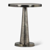 Clark Reclaimed Cast Aluminum Round End Table Side Tables LOOMLAN By Urbia