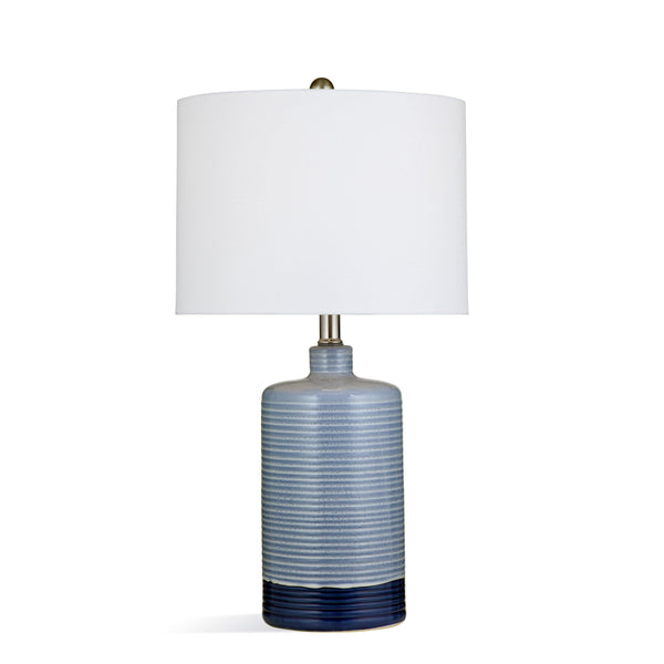 Classe Ceramic Blue Table Lamp Table Lamps LOOMLAN By Bassett Mirror
