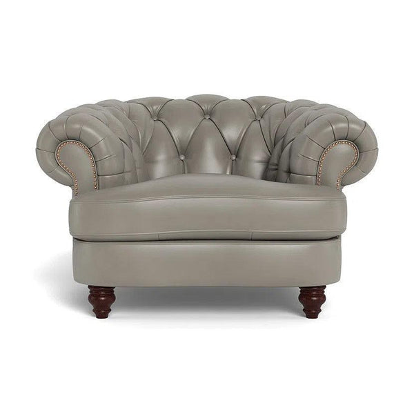 Classic Chesterfield-Inspired Leather Club Chair Retro Collection Club Chairs LOOMLAN By Uptown Sebastian