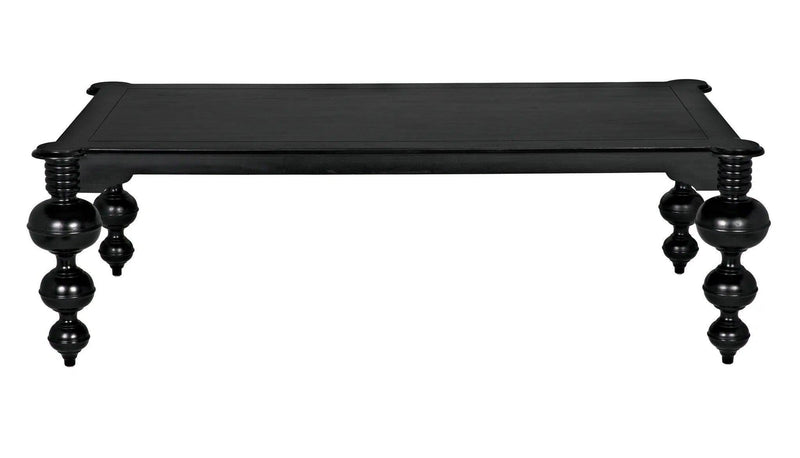 Claudio Wood Black Rectangle Dining Table Dining Tables LOOMLAN By Noir