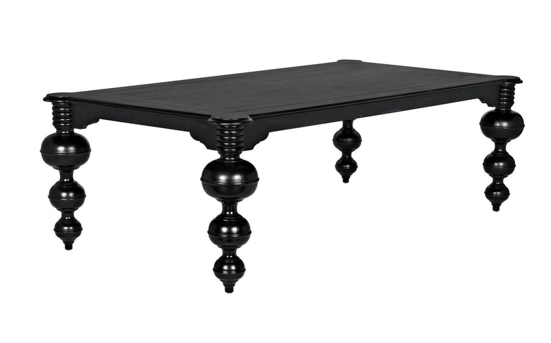 Claudio Wood Black Rectangle Dining Table Dining Tables LOOMLAN By Noir