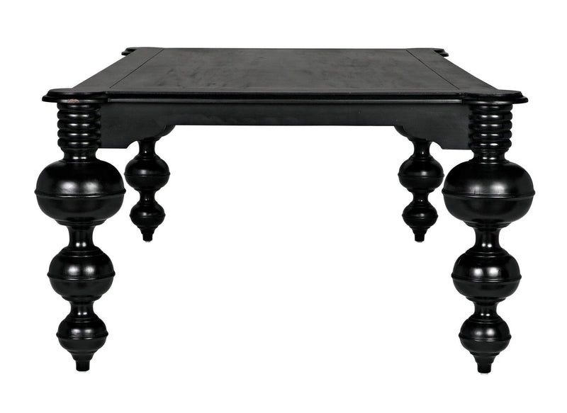 Claudio Wood Black Rectangle Dining Table Dining Tables LOOMLAN By Noir