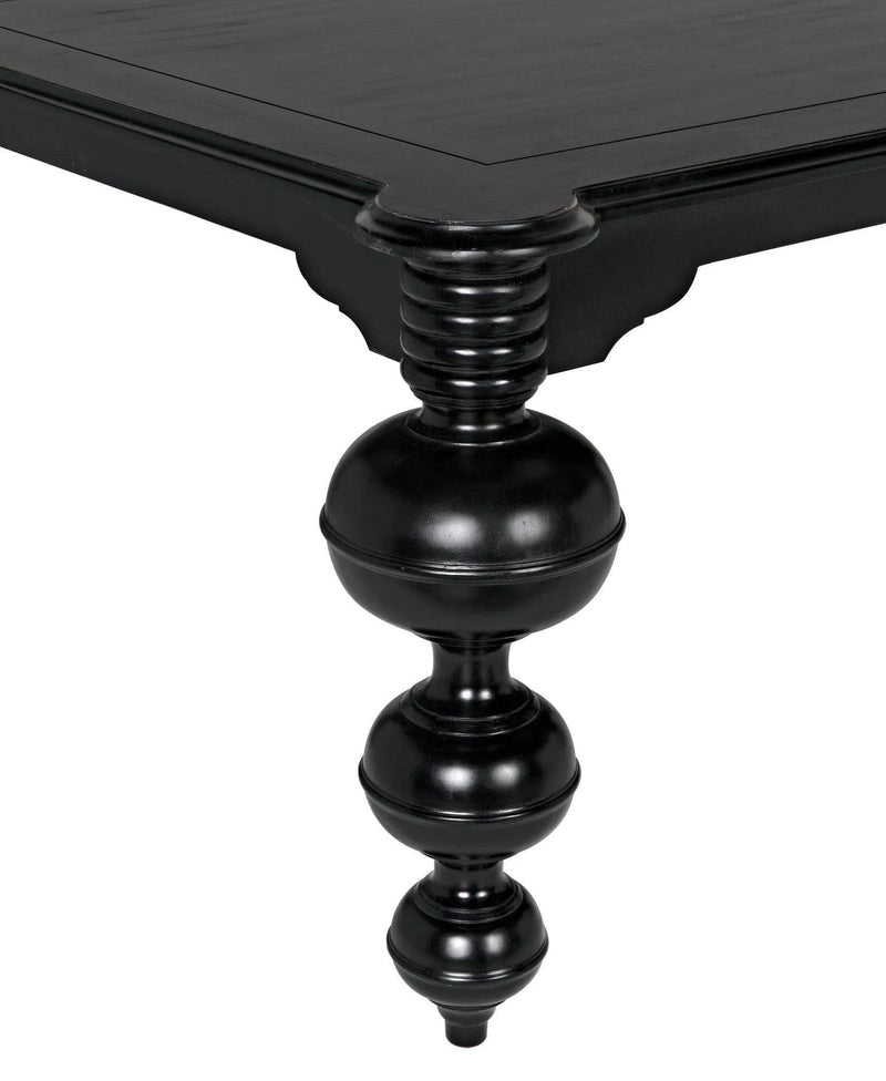 Claudio Wood Black Rectangle Dining Table Dining Tables LOOMLAN By Noir