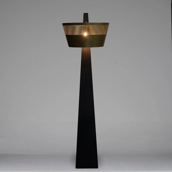 Claudius Floor Lamp, Black of Brass Finished Steel Floor Lamps LOOMLAN By Noir