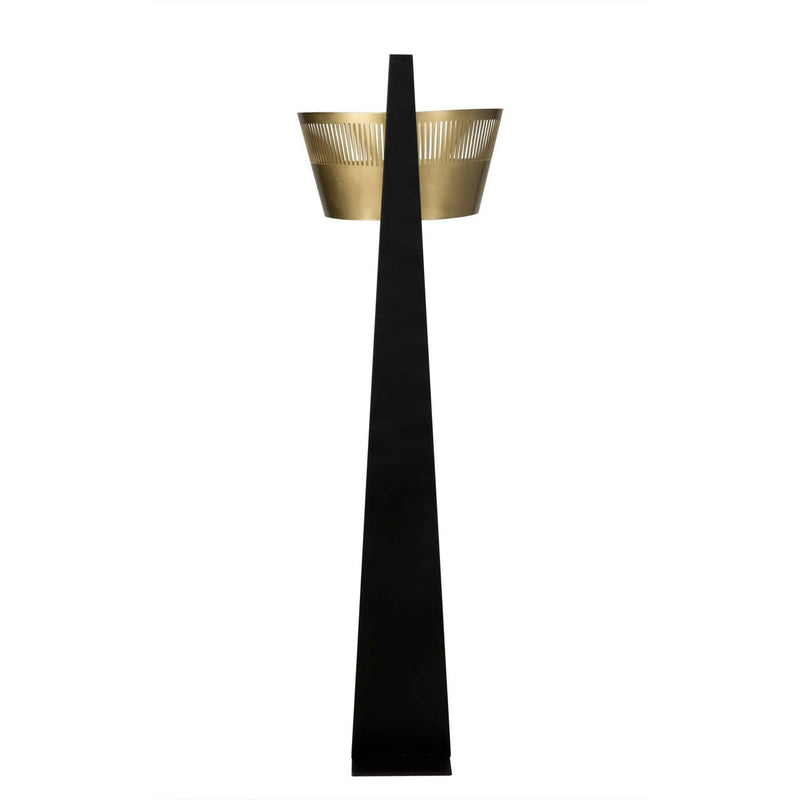 Claudius Floor Lamp, Black of Brass Finished Steel Floor Lamps LOOMLAN By Noir