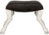 Claw Leg Saddle Wood Foot Stool Poufs and Stools LOOMLAN By Noir