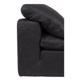 Clay Black Leather and Wood Slipper Chair Modular Sofas LOOMLAN By Moe's Home