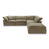 Clay Dream Polyester and Wood Green Modular Sectional Modular Sofas LOOMLAN By Moe's Home