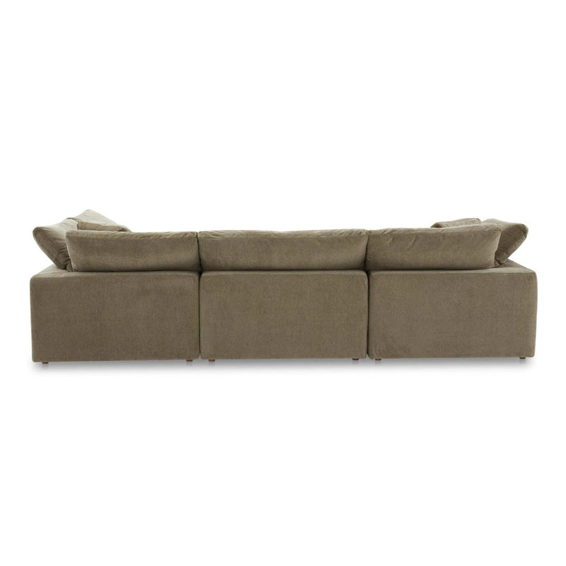 Clay Dream Polyester and Wood Green Modular Sectional Modular Sofas LOOMLAN By Moe's Home