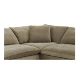 Clay Dream Polyester and Wood Green Modular Sectional Modular Sofas LOOMLAN By Moe's Home